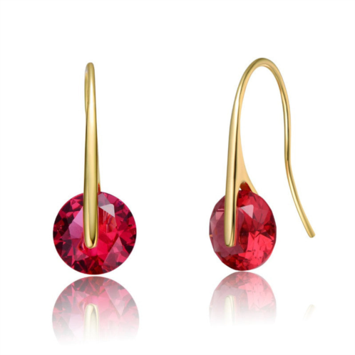 Rachel Glauber elegant hook earrings with round colored stone party earrings