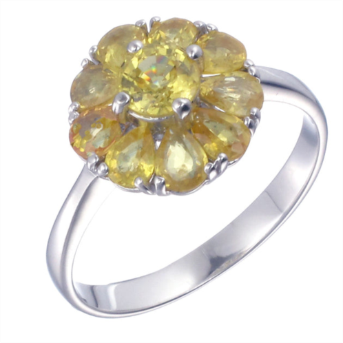 Vir Jewels sterling silver yellow sapphire ring (1.85 ct)