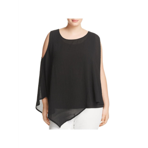 Love Scarlett plus womens layered asymmetric blouse