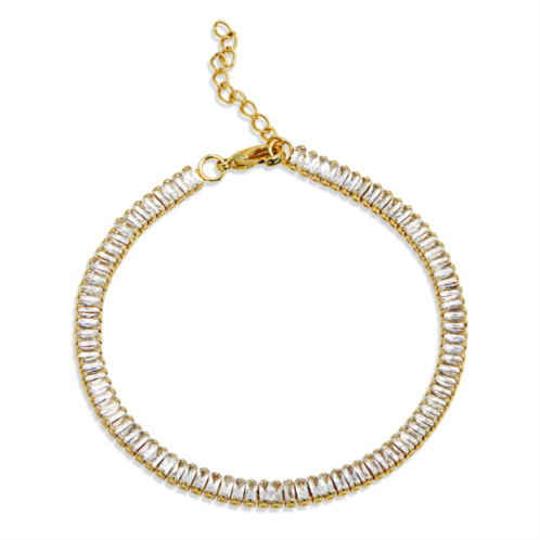 Savvy Cie Jewels gold baguette anklet