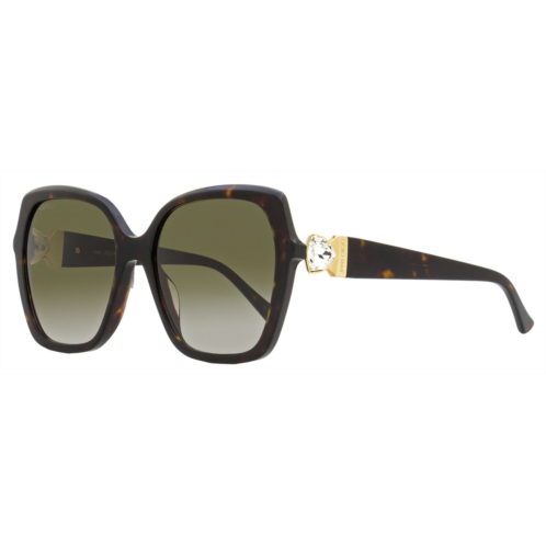 Jimmy Choo womens square sunglasses manon /g 086ha havana 57mm