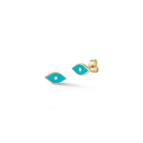 Ember Fine Jewelry 14k gold & diamond evil eye stud earrings