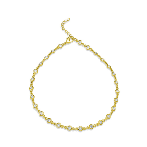 Savvy Cie Jewels gold plated cz anklet