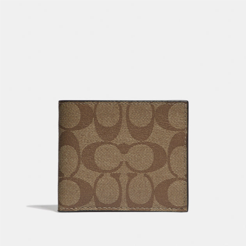 Coach Outlet id billfold wallet in signature canvas