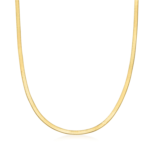 Ross-Simons 3mm 14kt yellow gold herringbone necklace