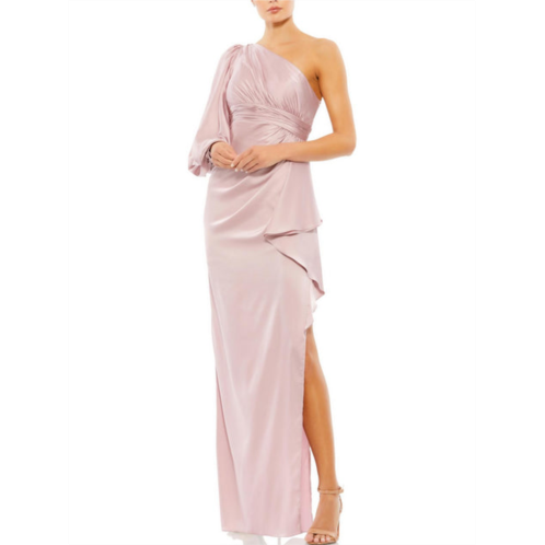 Ieena for Mac Duggal womens satin maxi evening dress