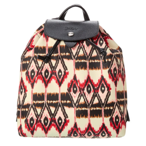 Longchamp le pliage ikat nylon & leather backpack