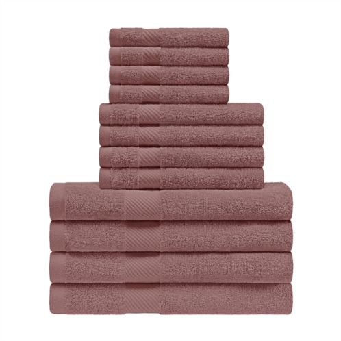 Superior egyptian cotton 500 gsm right hash dobby border 12-piece towel set