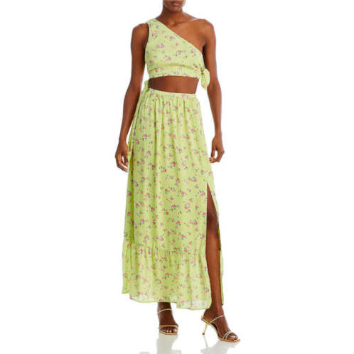 WAYF darlin womens chiffon cut-out maxi dress