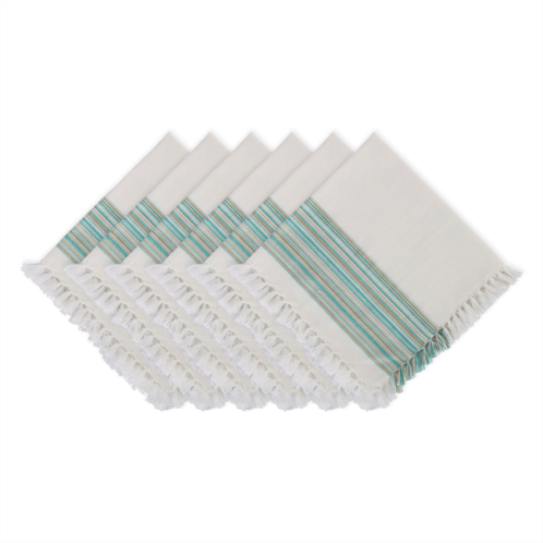 DII fringed stripe napkin (set of 6)