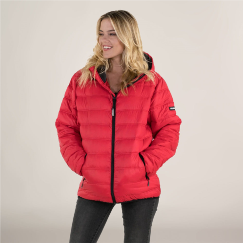 Members Only womens zip front puffer oversized jacket