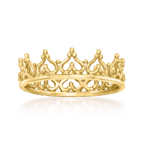 Ross-Simons 14kt yellow gold royal crown ring