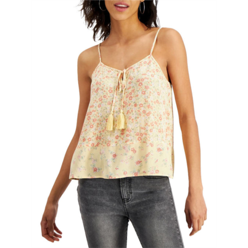 Hippie Rose juniors womens floral tie neck tank top