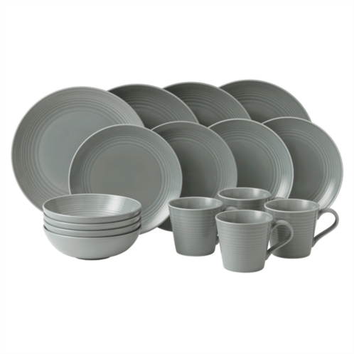 Royal Doulton gordon ramsay maze dinnerware set dark grey, boxed 16 piece set