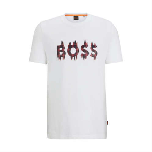 BOSS cotton-jersey regular-fit t-shirt with seasonal artwork