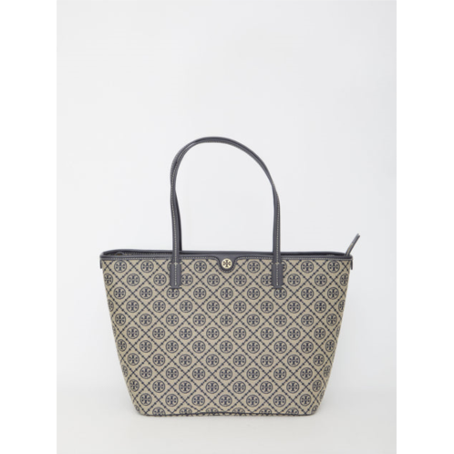 Tory Burch t monogram zip tote bag