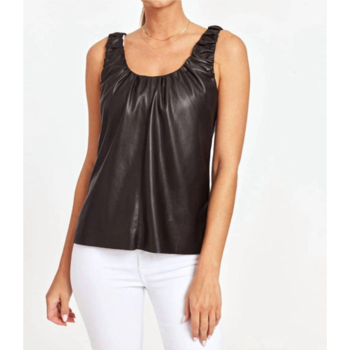 DOLCE CABO vegan leather top in black