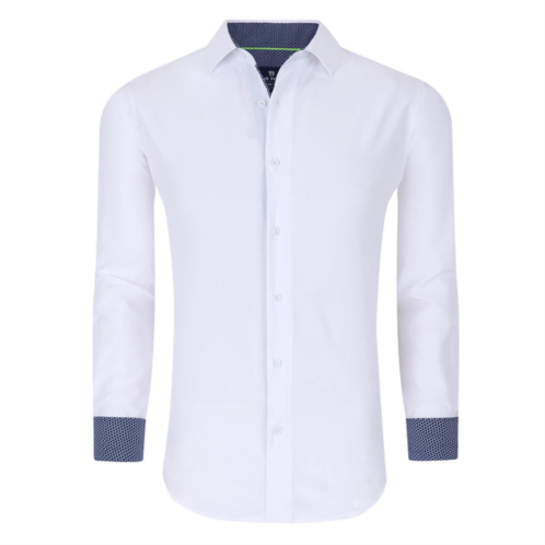 Tom Baine slim fit performance long sleeve solid button down