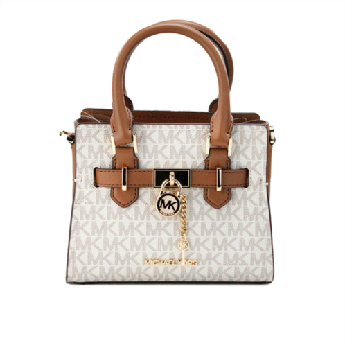 Michael Kors hamilton xs small ivory pvc leather satchel crossbody bag womens purse
