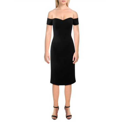 Dress The Population bailey womens off-the-shoulder boning bodycon dress