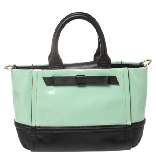 Kate Spade mint patent and leather chelsea park gigi tote