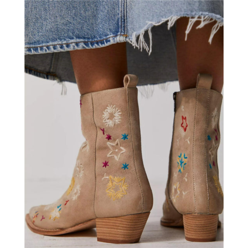 Free People bowers embroidered boot in stone