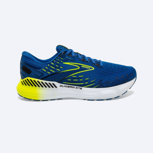 BROOKS mens glycerin gts 20 running shoes in blue/nightlife/white