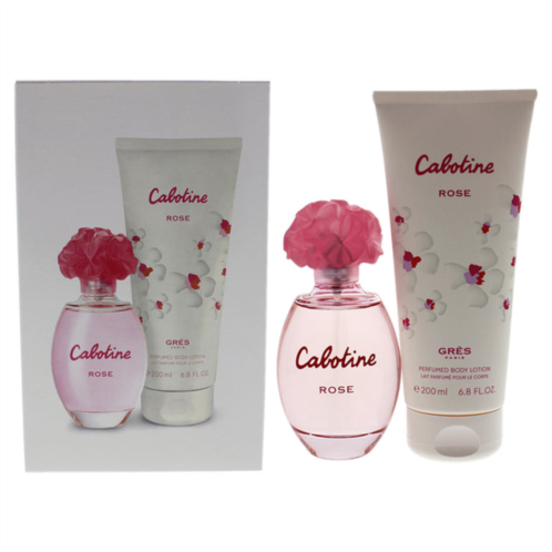 Parfums Gres cabotine rose by for women - 2 pc gift set 3.4oz edt spray, 6.76oz perfumed body lotion
