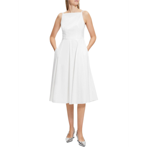 Theory dr. luxe womens sleeveless knee length fit & flare dress