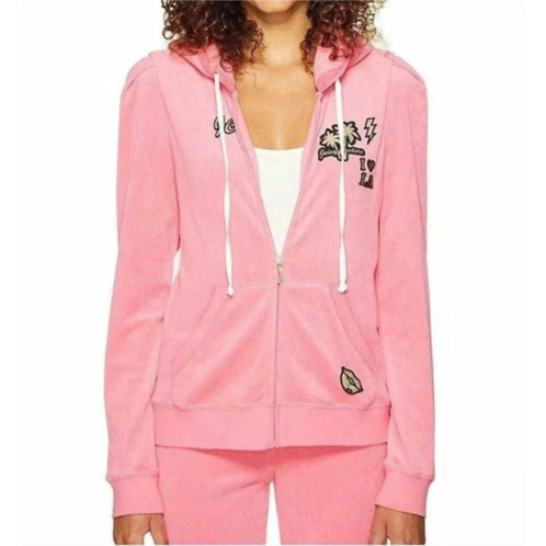 Juicy Couture black label venice beach puff sleeves jacket in pink