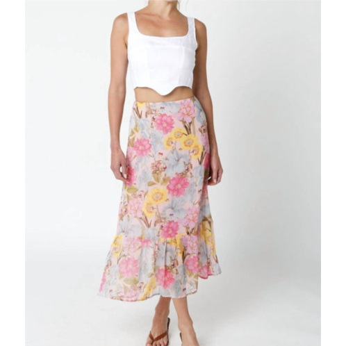OLIVACEOUS ellisa maxi skirt in pink