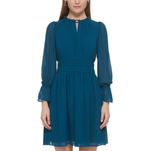 Vince Camuto womens keyhole mini fit & flare dress