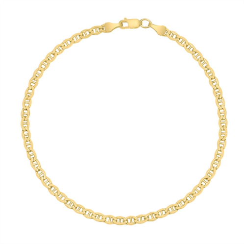 SSELECTS 14k filled 3.2mm mariner link chain bracelet with lobster clasp