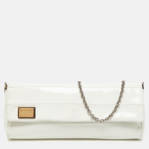 Dolce & Gabbana offpatent leather miss martini chain clutch