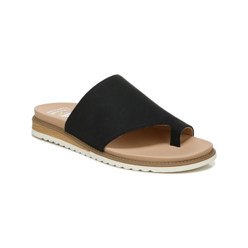 Dr. Scholl island peace womens faux leather toe loop slide sandals