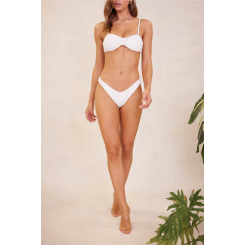 MINKPINK arizona bikini bottoms in white