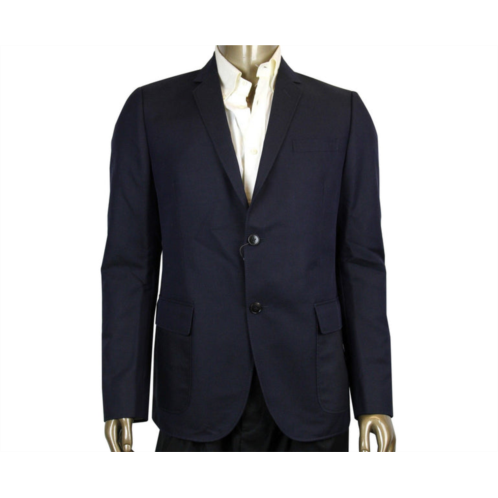 Gucci mens 2 button blue cotton / wool / mohair dylan60 selvage jacket