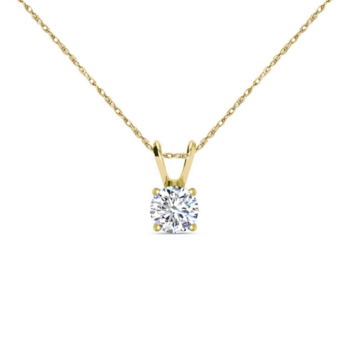 SSELECTS 1/2 carat diamond necklace in 14 karat yellow gold g-h color, vs2 clarity
