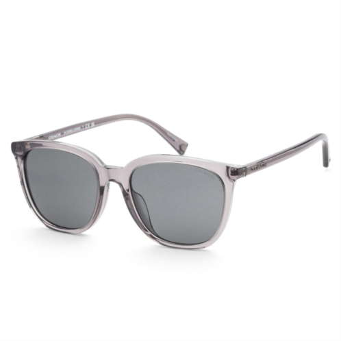 Coach mens 55mm transparent dark grey sunglasses