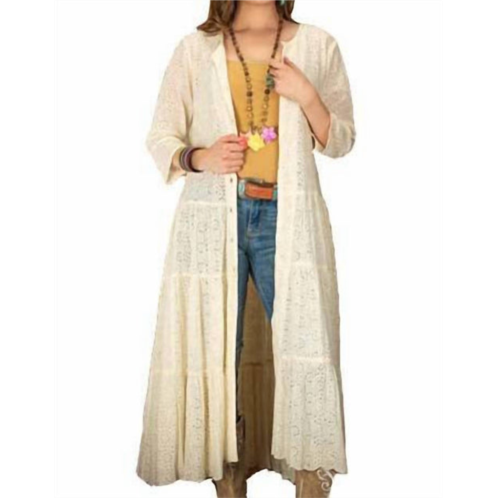Vintage Collection bella duster cardigan in ivory