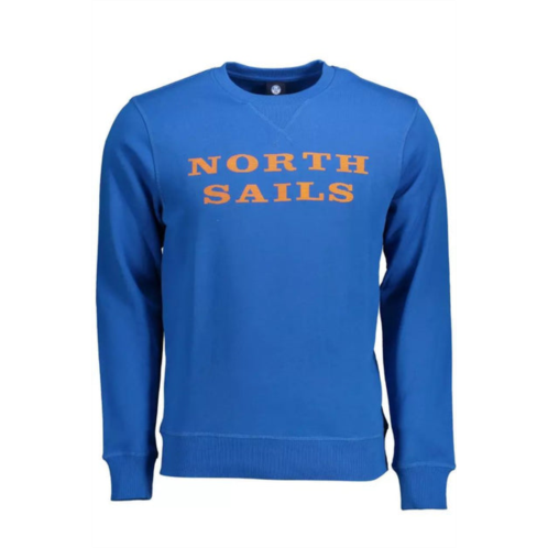 North Sails round neck cotton sweatshirt with mens logo