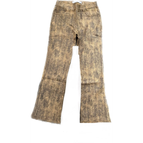 Tractr girls faux suede jegging in brown
