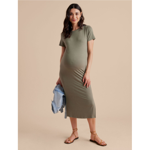 A Pea in the Pod jersey midi maternity dress