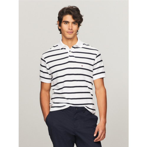 Tommy Hilfiger mens regular fit stripe wicking polo
