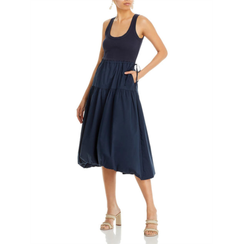 Cinq a Sept jaelyn womens cotton midi fit & flare dress