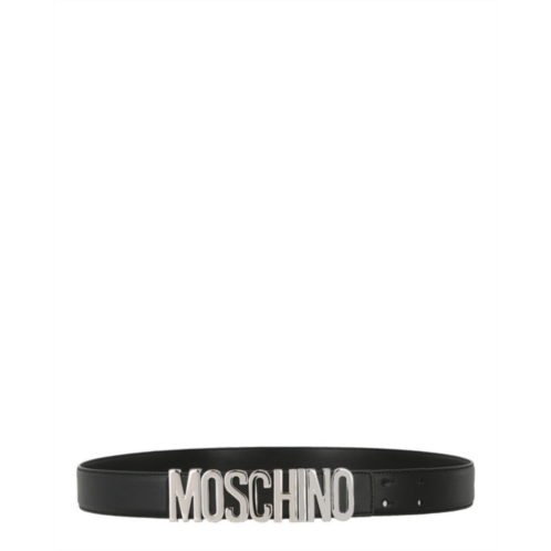 Moschino thick leather logo belt
