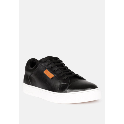 Rag & Co ashford black fine leather handcrafted sneakers