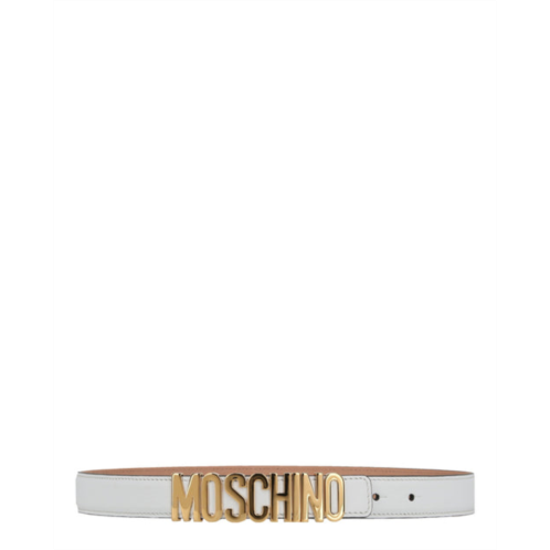 Moschino logo leather belt