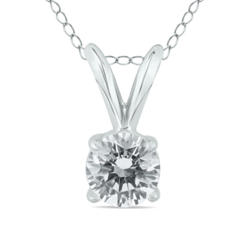 SSELECTS 3/8 carat clarity ags certified diamond solitaire pendant in 14k