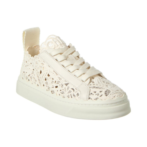 Chloe lauren lace & leather sneaker